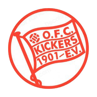 Kickers Offenbach soccer team logo listed in soccer teams decals.