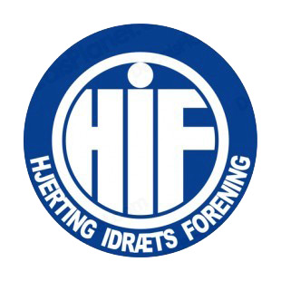 Hjerting Idraetsforening soccer team logo listed in soccer teams decals.