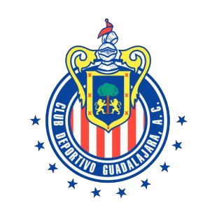 CD Guadalajara soccer team logo listed in soccer teams decals.