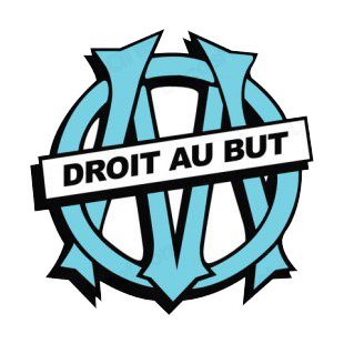 Olympique de Marseille soccer team logo listed in soccer teams decals.