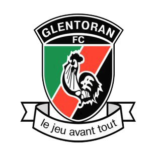 Glentoran Football Club soccer team logo listed in soccer teams decals.
