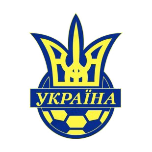 Football Federation of Ukraine soccer team logo listed in soccer teams decals.