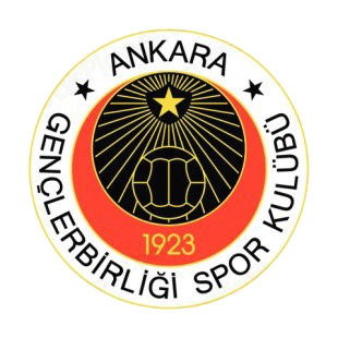 Ankara Genclerbirligi Spor Kulubu soccer team logo listed in soccer teams decals.