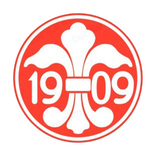 B1909 soccer team logo listed in soccer teams decals.