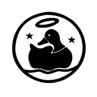 Duck angel logo listed in famous logos decals.