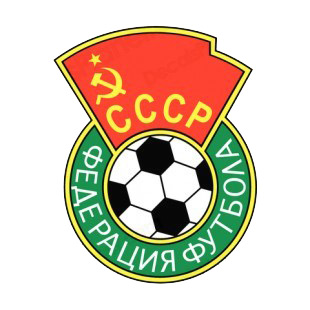 USSR Football Federation soccer team logo listed in soccer teams decals.