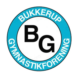 Bukkerup Gymnastikforening soccer team logo listed in soccer teams decals.