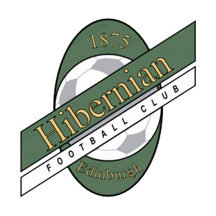 Hibernian FC soccer team logo listed in soccer teams decals.