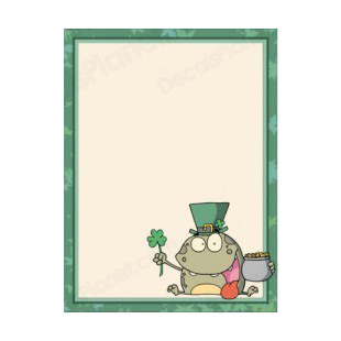 Monster with pot of gold geen frame and backround listed in characters decals.