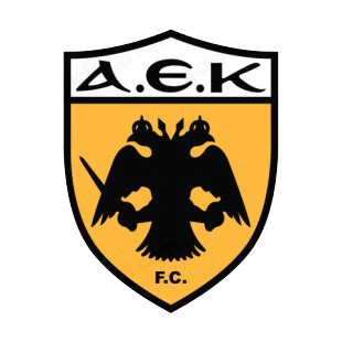 AEK Athens FC soccer team logo listed in soccer teams decals.