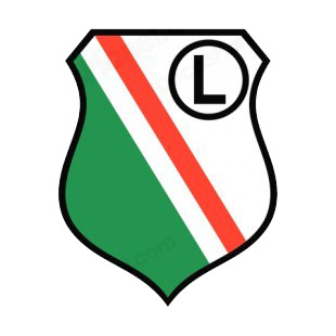 Legia Warszawa soccer team logo listed in soccer teams decals.