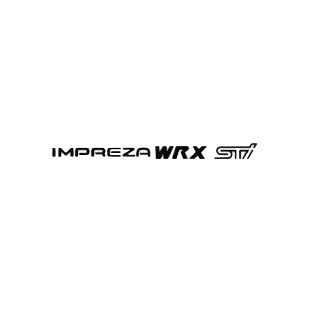 Subaru Impreza WRX STI listed in subaru decals.