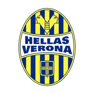 Hellas Verona FC soccer team logo listed in soccer teams decals.