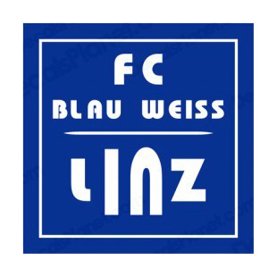 FC Blau WeiB Linz soccer team logo listed in soccer teams decals.