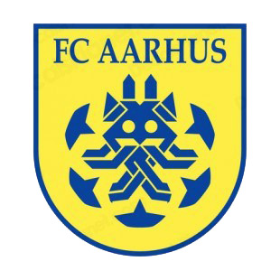 FC Aarhus soccer team logo listed in soccer teams decals.