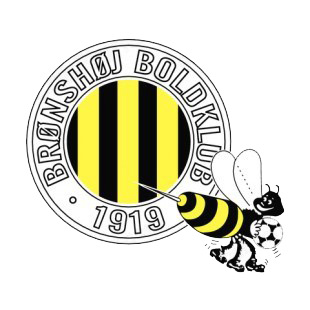 Bronshoj Boldklub soccer team logo listed in soccer teams decals.