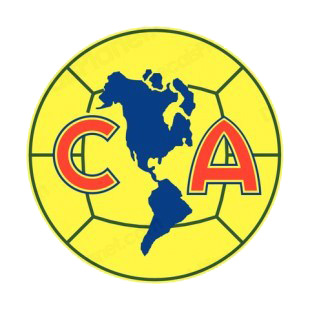 Club America soccer team logo listed in soccer teams decals.