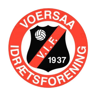 Voersaa IF soccer team logo  listed in soccer teams decals.