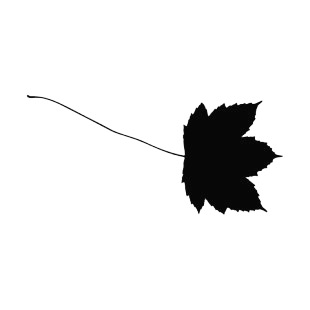 Maple leaf silhouette listed in plants decals.