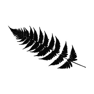Fern leaf silhouette listed in plants decals.