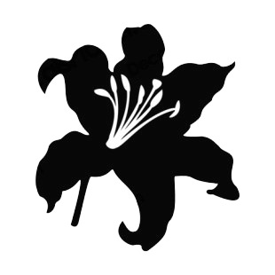 Flower silhouette listed in plants decals.