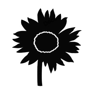 Sunflower silhouette listed in plants decals.