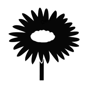 Daisy silhouette listed in plants decals.