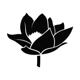 Flower silhouette listed in plants decals.