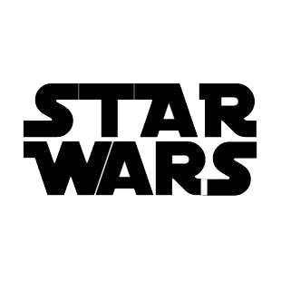 Star Wars logo listed in famous logos decals.