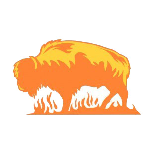 Flamboyant bison listed in flames decals.