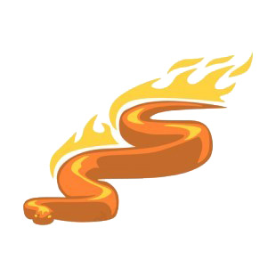 Flamboyant snake listed in flames decals.