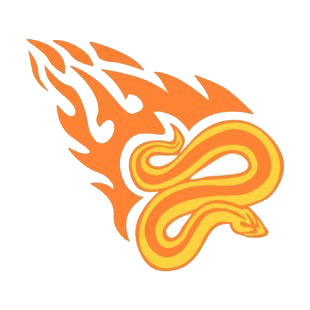 Flamboyant snake listed in flames decals.