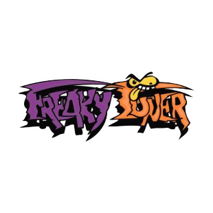 Purple and orange freaky tuner word graffiti listed in graffiti decals.