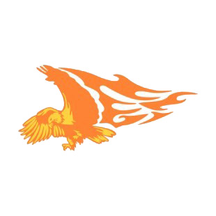 Flamboyant eagle rushing listed in flames decals.