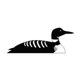 Duck swimming listed in birds decals.