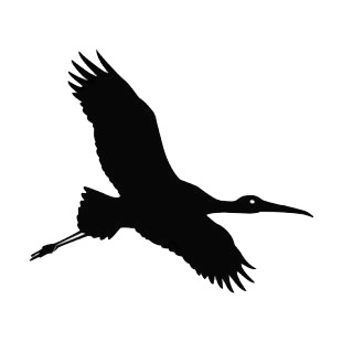 Crane flying listed in birds decals.