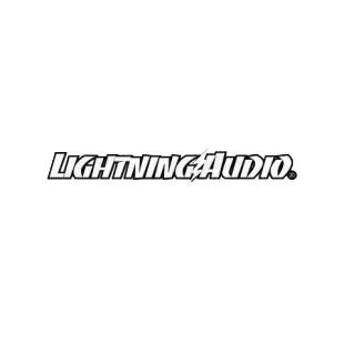 Car audio Lightning audio outline listed in car audio decals.