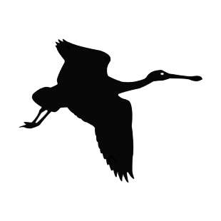 Crane bird flying listed in birds decals.