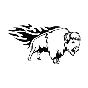 Flamboyant bison  listed in flames decals.