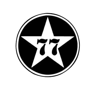 77 star logo listed in famous logos decals.