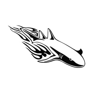 Flamboyant shark  listed in flames decals.