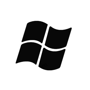 Microsoft windows logo listed in famous logos decals.
