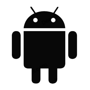 Android robot listed in famous logos decals.