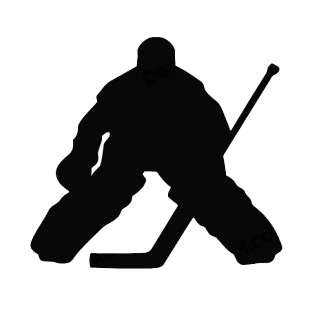 Hockey goalie goaler silhouette listed in other hockey decals.