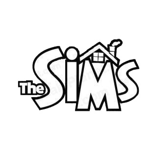 The Sims logo listed in famous logos decals.