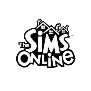 The Sims Online logo listed in famous logos decals.