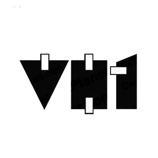 VH1 TV Channel listed in famous logos decals.