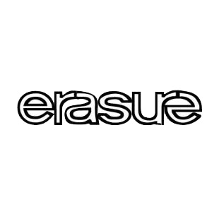 Erasure logo listed in famous logos decals.
