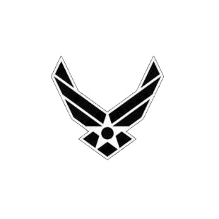 US Air force logo listed in military decals.