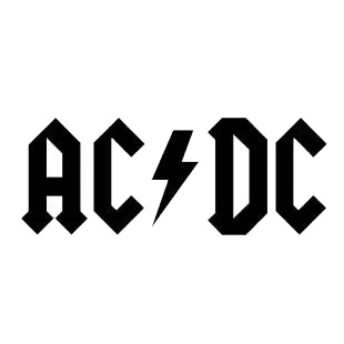 AC DC ACDC logo listed in famous logos decals.